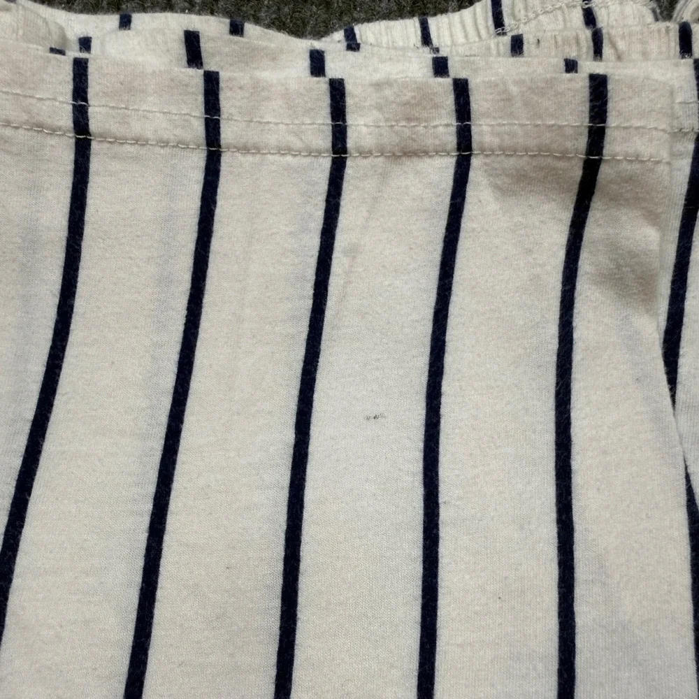 NY Yankees‎ White Navy Pinstripe Lounge Pants Women Large MLB Athleisure Jogger